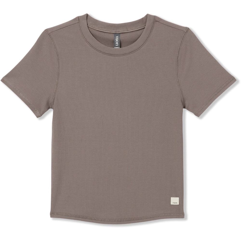 Vuori Pose Fitted T-Shirt in Smokey Taupe